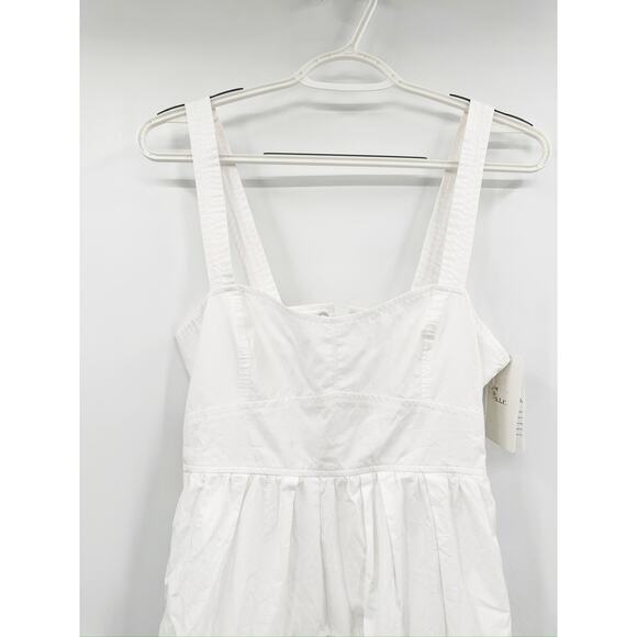 A.L.C. Lily Cotton Midi Dress White Lace Up Back Size 6 NWT - Picture 8 of 8